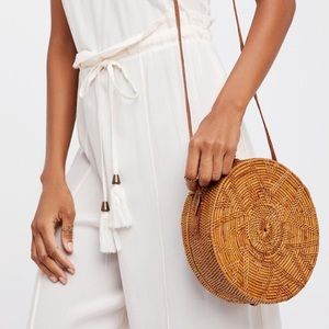 Urban Outiftters Boho Rattan Circle Bag